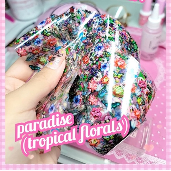 PARADISE TROP FLORALNail Foil Kit 1/$15, 2/$25, 3/$30, 4/$35.$5 each additional! - Picture 1 of 2